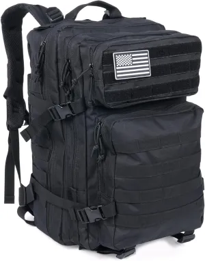 45L Military Tactical Backpacks, 3 Day Assault Pack, Large Army Bug Out Bag With Molle System for Men and Women Camping, Hiking Trekking Rucksack