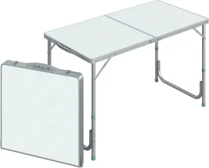 47" Folding Camping Table with Height Adjustment, Lightweight Aluminum Portable Table for Indoor Outdoor Use