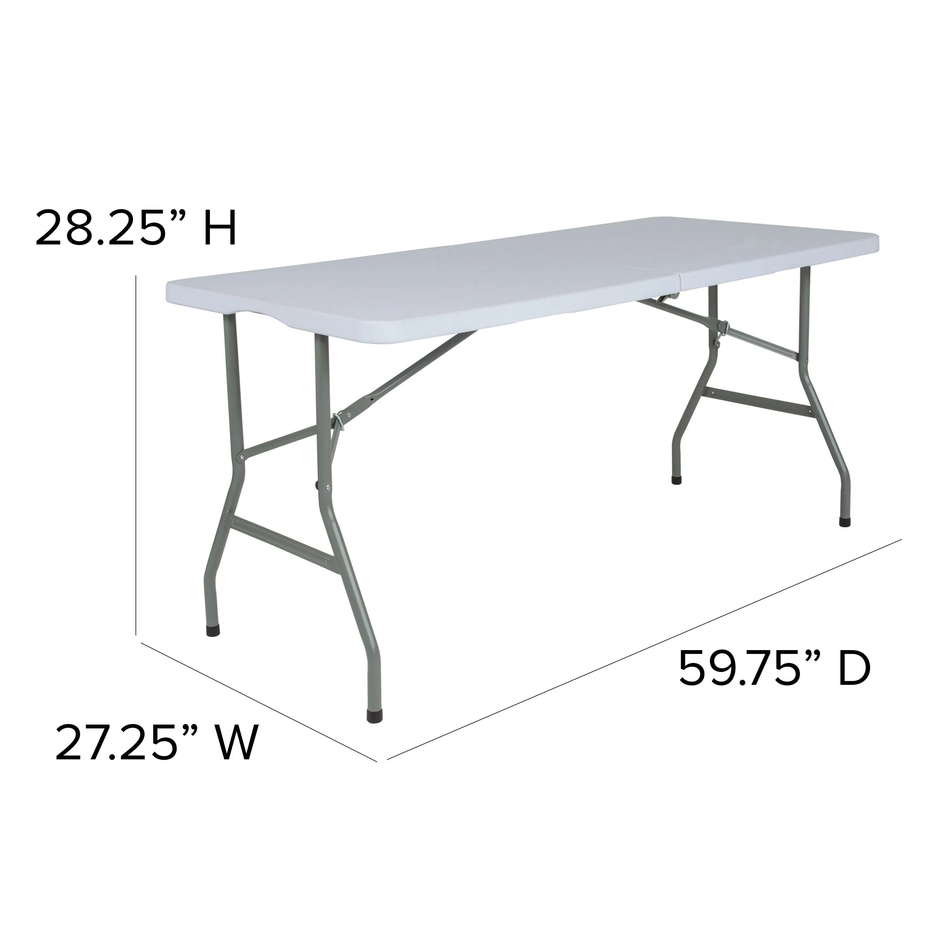 4.97-Foot Bi-Fold Plastic Folding Table