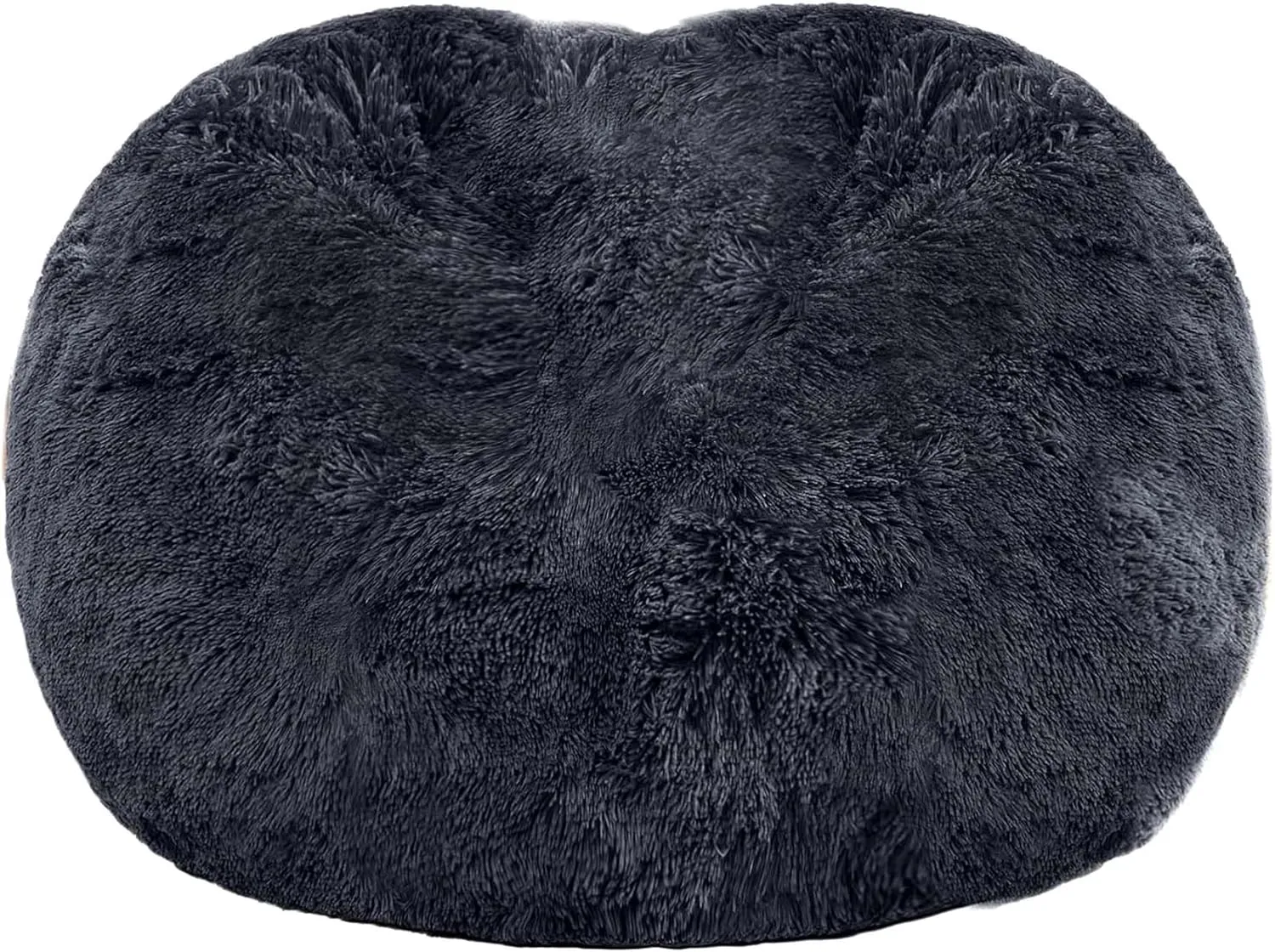4FT Giant Fur Bean Bag Chair Cover, Ultra Soft Bean Bag Bed for Adults (No Filler, Cover only), Big Round Soft Fluffy Faux Fur Bean Bag Lazy Sofa Bed Cover, Machine Washable Big Size Bean Bag Cover