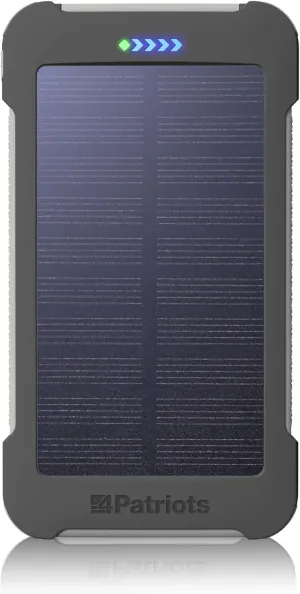 4Patriots Patriot Power Cell CX: Emergency Solar Power Bank with USB-C Fast-Charging Port