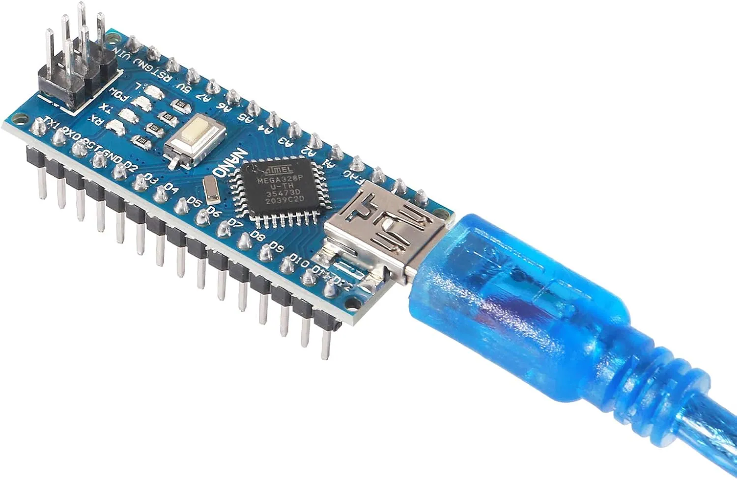4PCS Dorhea for Nano V3.0 ATMEGA328P Module CH340C Chip 5V 16MHz Mini USB Micro-Controller Board with USB Cable