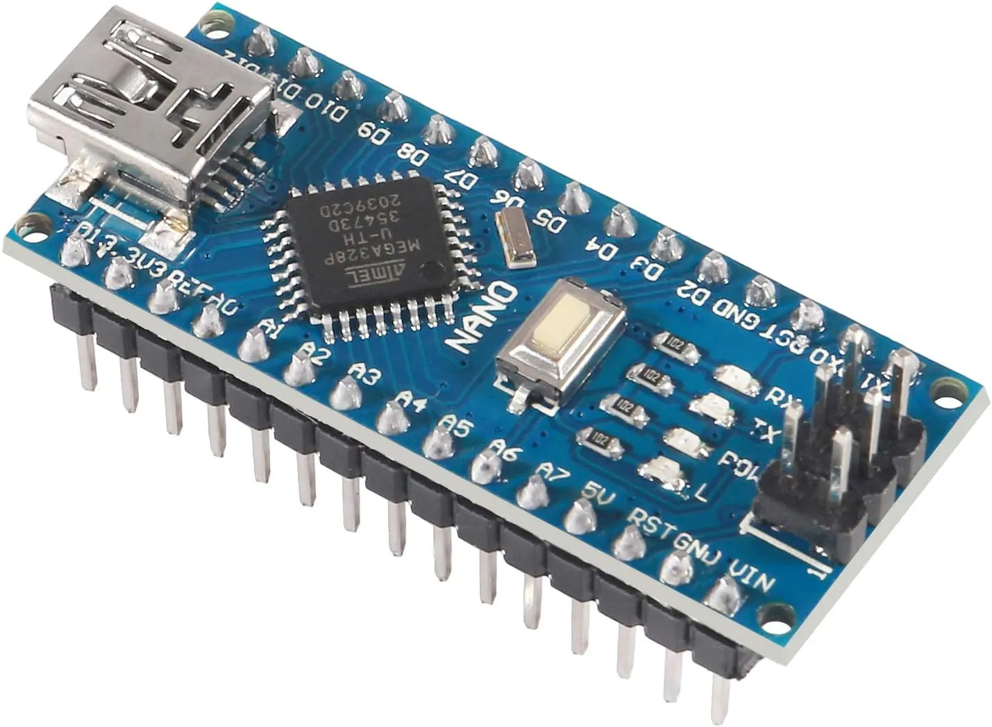 4PCS Dorhea for Nano V3.0 ATMEGA328P Module CH340C Chip 5V 16MHz Mini USB Micro-Controller Board with USB Cable