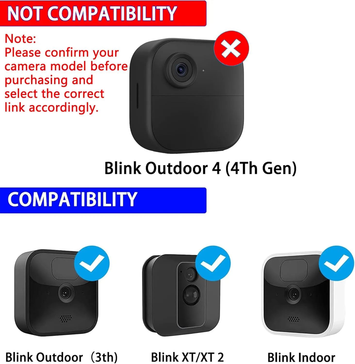 4W Solar Panel Charging Compatible with Blink Outdoor(3rd Gen) /xt xt2 Camera, with 13.1ft Waterproof Charging Cable, IP65 Weatherproof,Includes Secure Wall Mount(3-Pack)