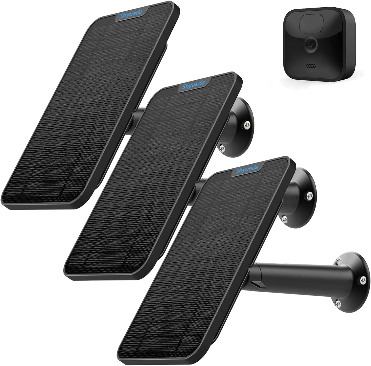 4W Solar Panel Charging Compatible with Blink Outdoor(3rd Gen) /xt xt2 Camera, with 13.1ft Waterproof Charging Cable, IP65 Weatherproof,Includes Secure Wall Mount(3-Pack)