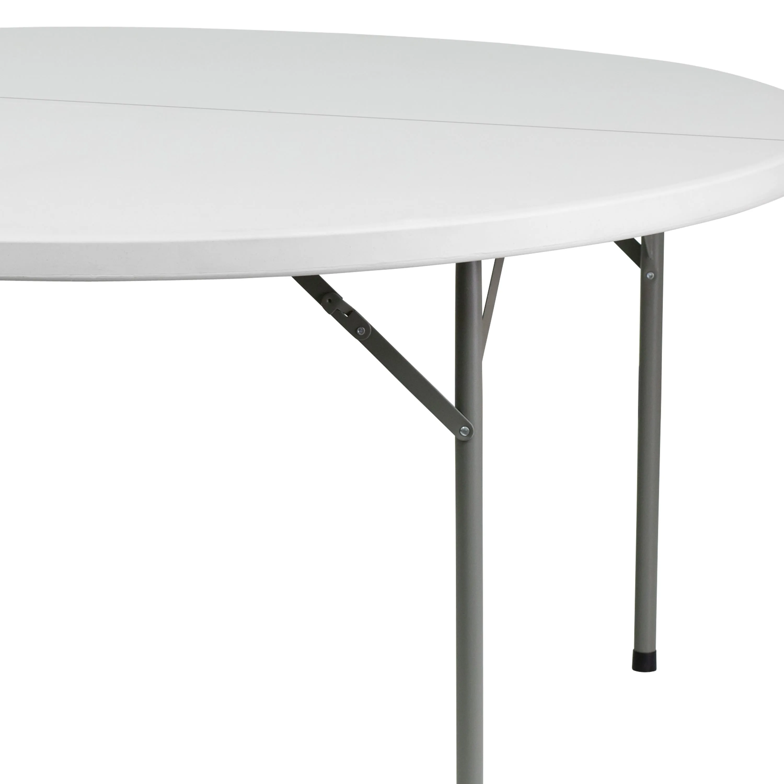 5-Foot Round Plastic Folding Table