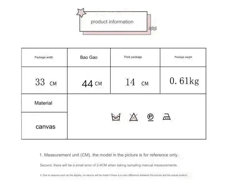 5 pcs Bunny Bag Travel Multifunctional Large Capacity Canvas Bag 978