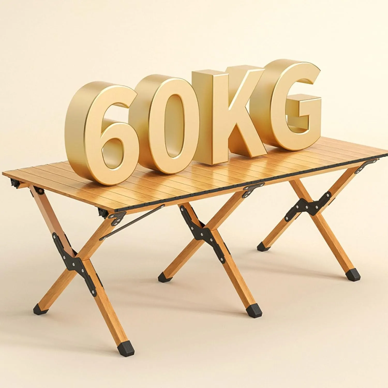 5-pcs Portable Camping Table and Chairs, Folding Aluminum Roll-up Picnic Backpacking Table with Lightweight Lawn Chairs and Carrying Bag, Easy Carrying
