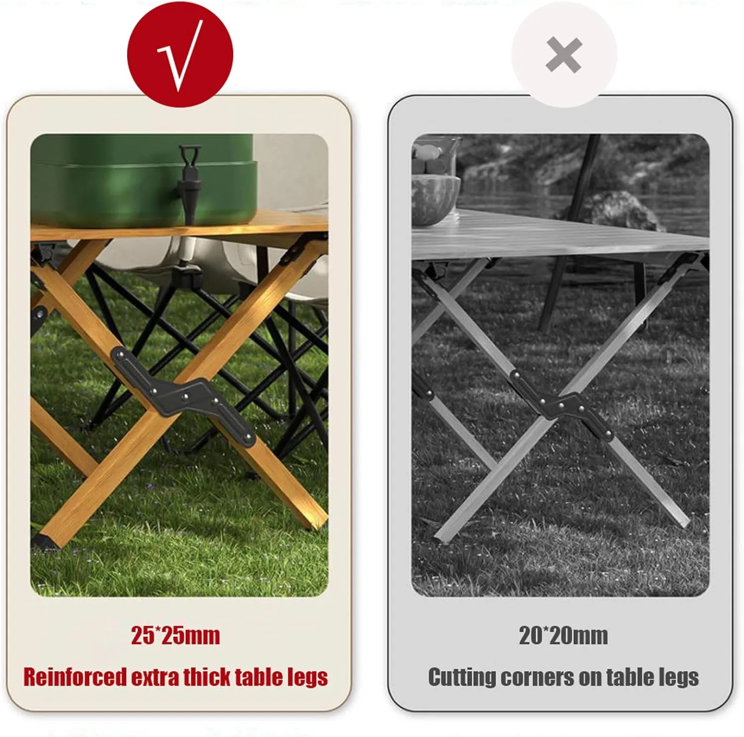5-pcs Portable Camping Table and Chairs, Folding Aluminum Roll-up Picnic Backpacking Table with Lightweight Lawn Chairs and Carrying Bag, Easy Carrying