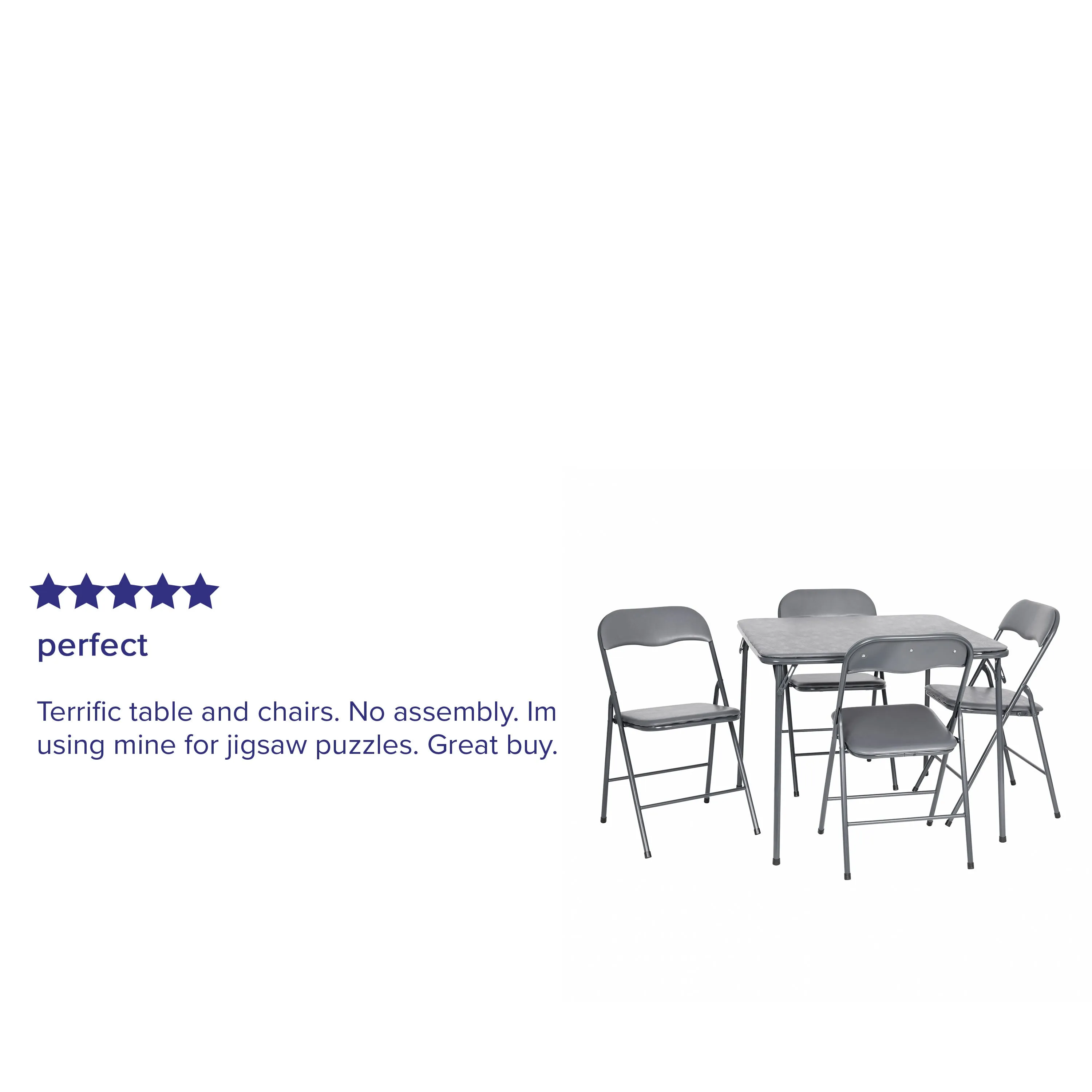 5 Piece Folding Card Table and Chair Set