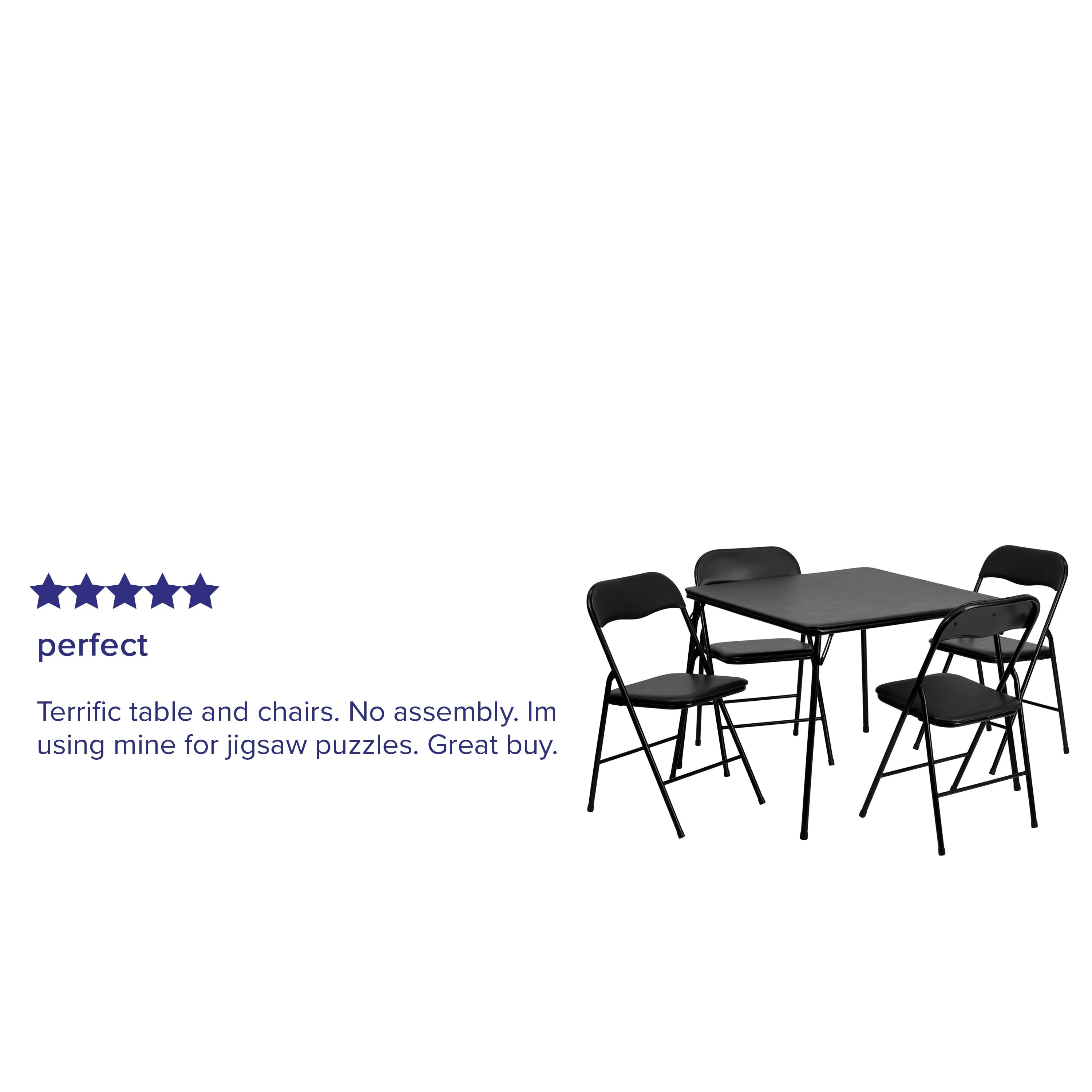 5 Piece Folding Card Table and Chair Set