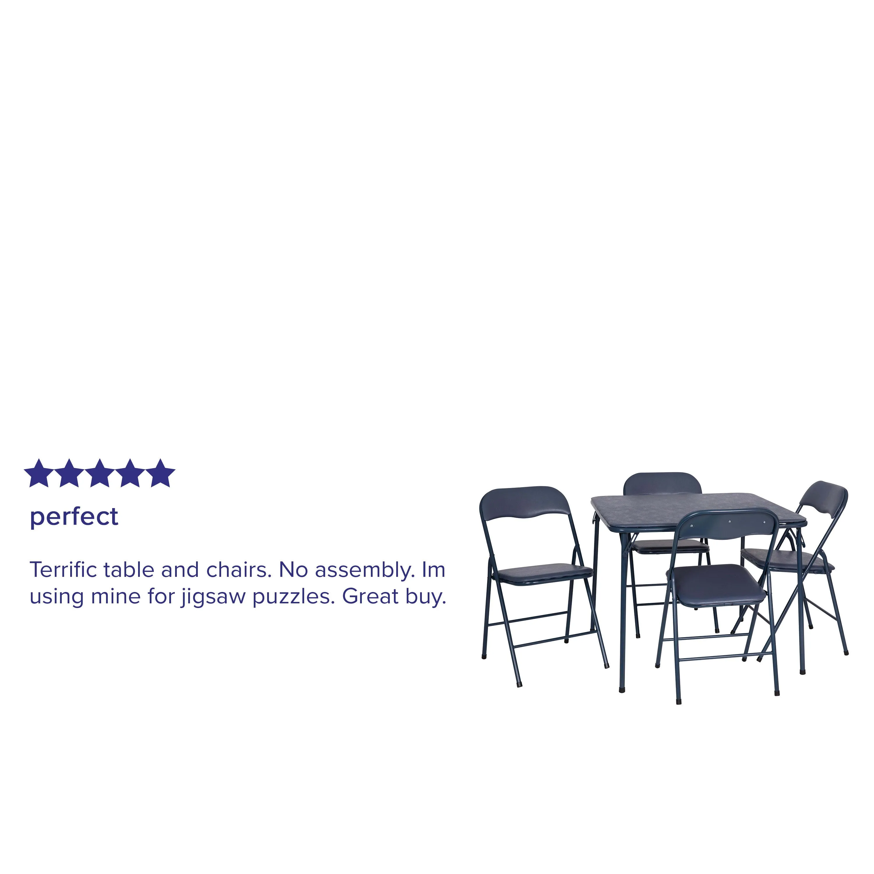 5 Piece Folding Card Table and Chair Set