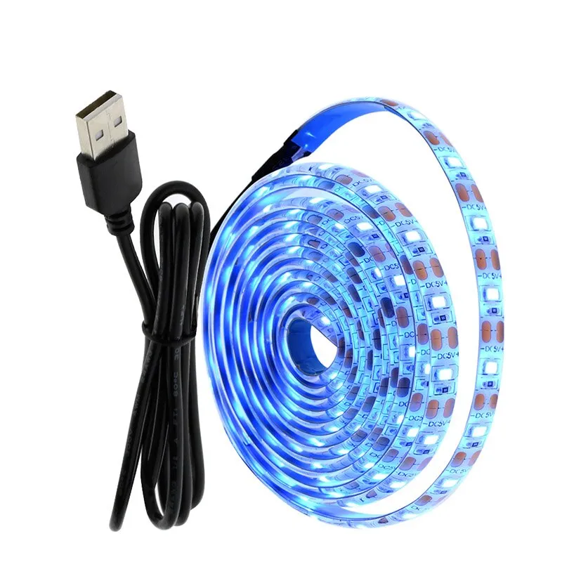 5V LED Strip Light USB 2835 RGB LED Tape 1M 2M 3M Flexible Neon Ribbon for TV Backlight PC Screen Background Lighting