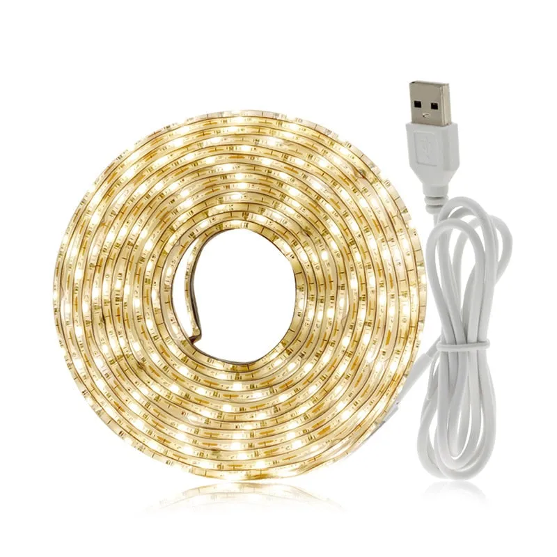 5V LED Strip Light USB 2835 RGB LED Tape 1M 2M 3M Flexible Neon Ribbon for TV Backlight PC Screen Background Lighting