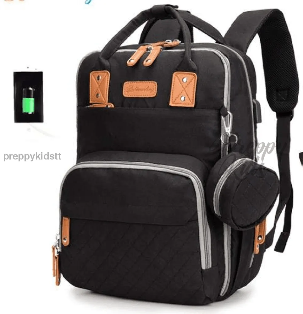 6 in 1 USB Mummy Baby Bag ( Grey , Light Grey, Pink , Black or Blue)