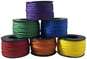 6 Pieces Assorted Atwood Rope MFG Micro Utility Cord 1.18mm X 125ft Reusable Spool | Tactical Nylon/Polyester Fishing Gear, Jewelry Making, Camping Accessories (Rainbow)