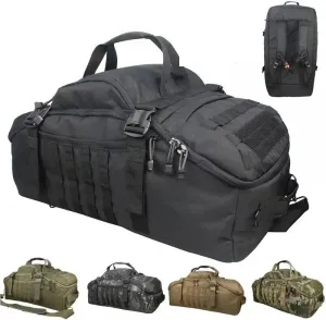 60L 80L Camping Backpacks Men Tactical Backpack Hiking Travel Climbing Rucksack Sports Gym Duffel Bag(L Brown)