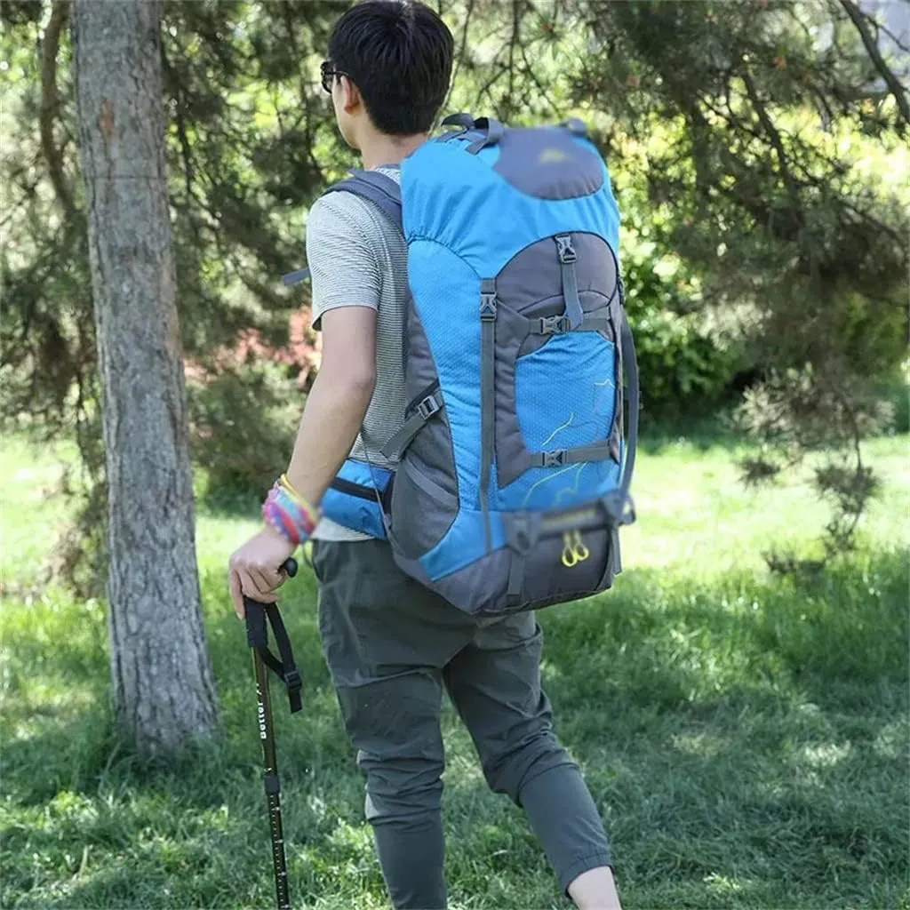 60L Outdoor Backpack Multi Pocket Camping Bag Hiking Backpack Large Capacity(A)