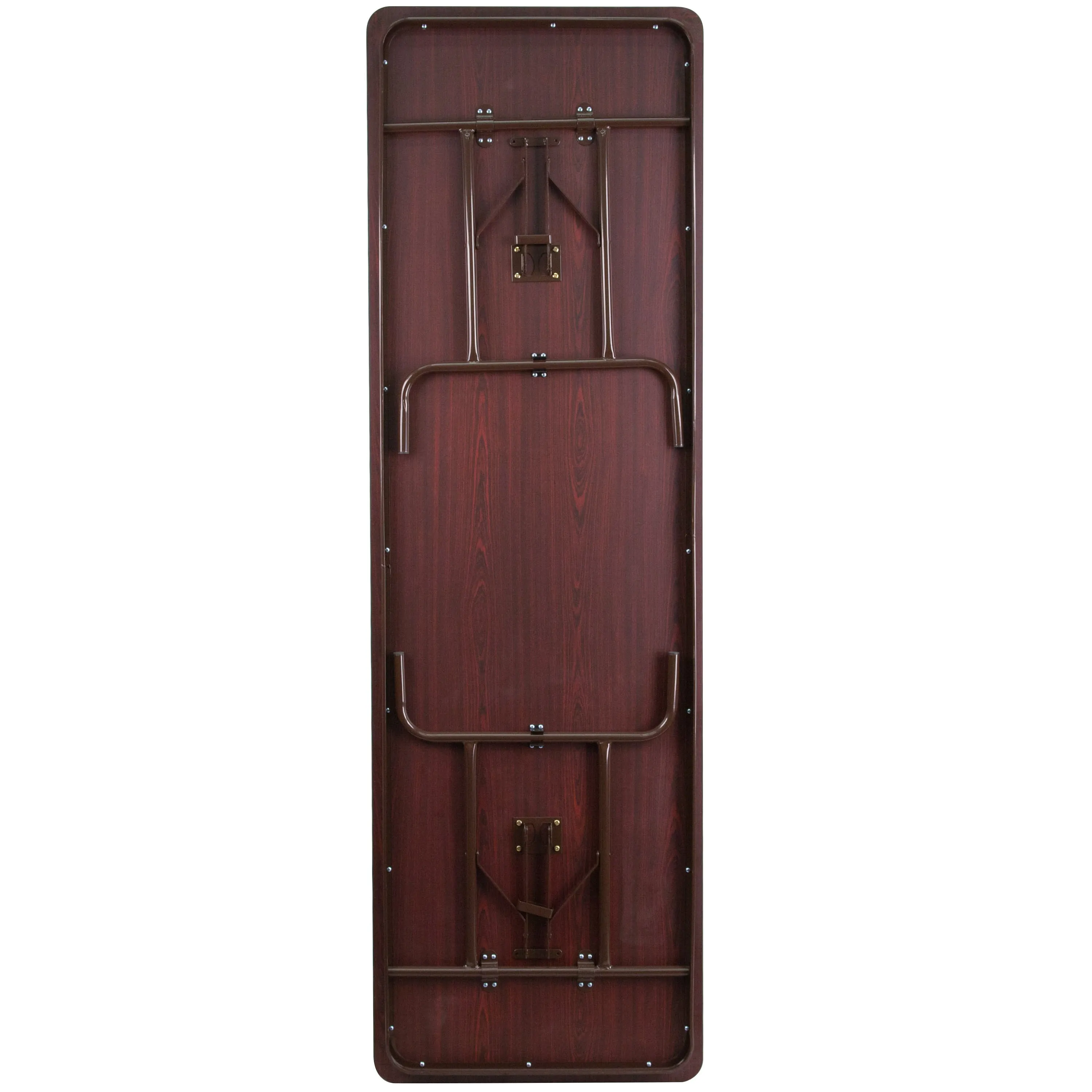 8-Foot High Pressure Mahogany Laminate Folding Banquet Table