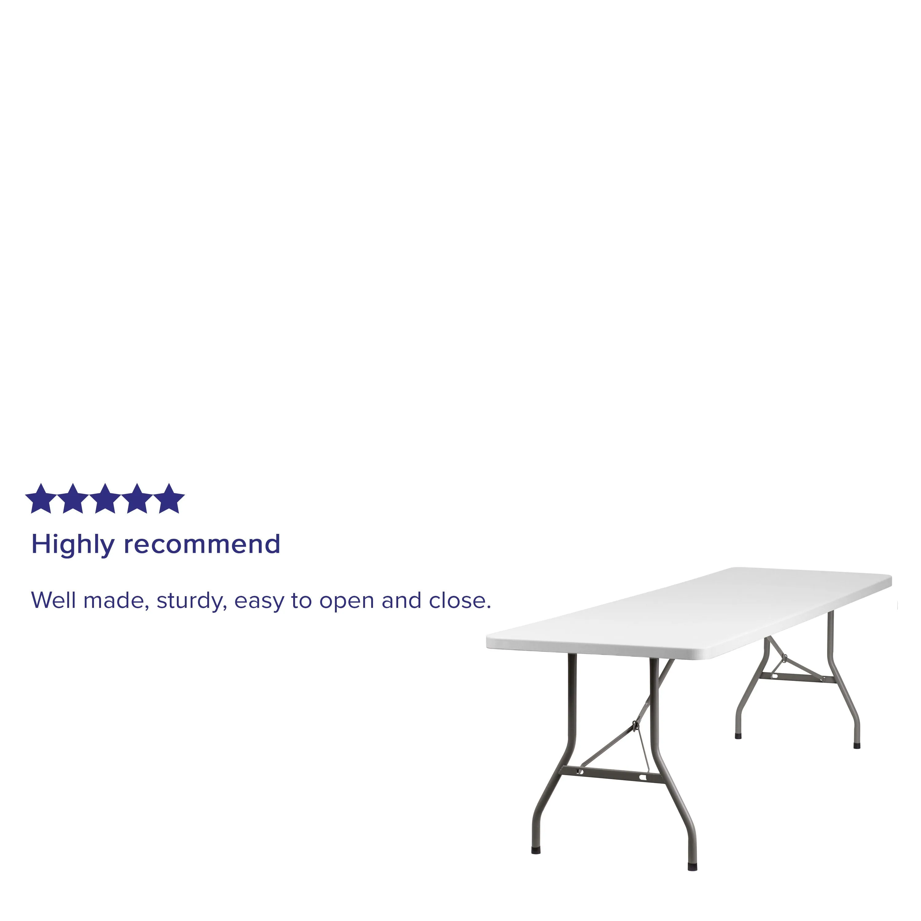 8-Foot Plastic Folding Table