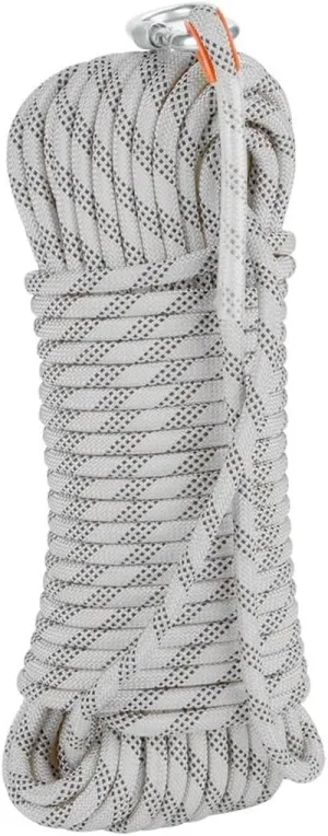 8mm Static Rope Heavy Duty Rescue Rope Rope Certified Escape Utility Cord for Rappelling,Mountaineering, Caving, Indoor Outdoor Camping in 10~200M (Color : White, Size : 8mm x 35m)