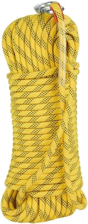 8mm Static Rope Heavy Duty Rescue Rope Rope Certified Escape Utility Cord for Rappelling,Mountaineering, Caving, Indoor Outdoor Camping in 10~200M (Color : Yellow, Size : 8mm x 35m)