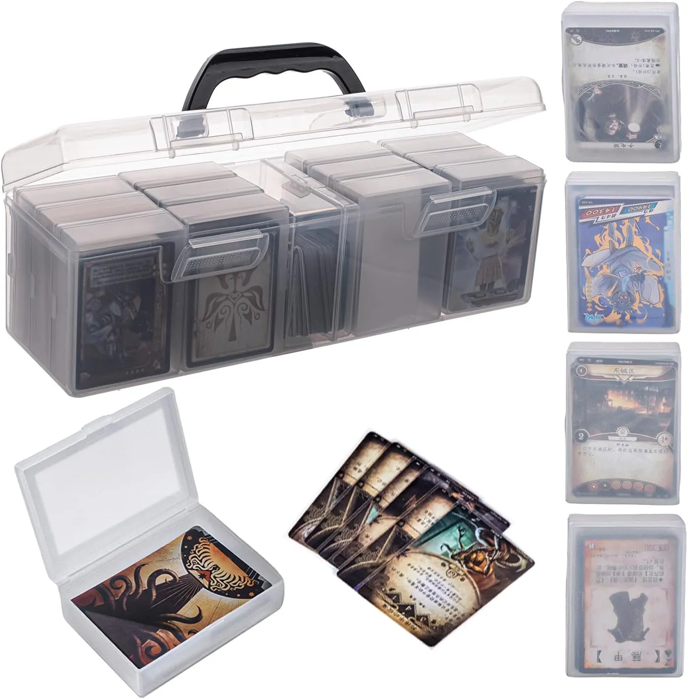 900-Capacity Trading Card Storage Box with 13 Small Boxes, Multi-Compatible for TCG/MTG/Magic Commander