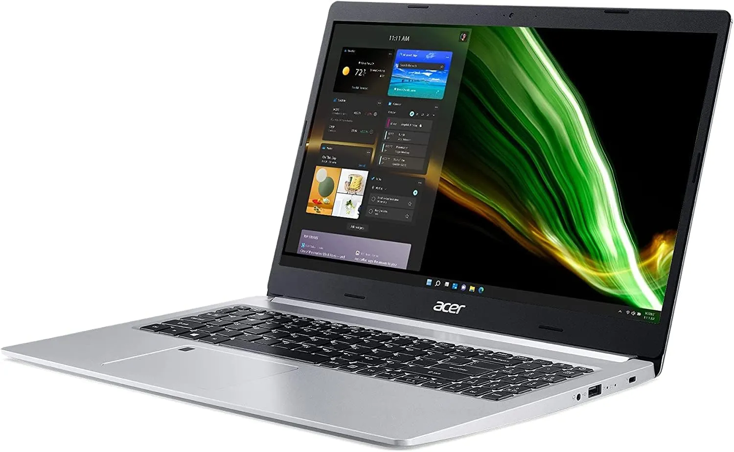 acer Laptop | Aspire 5 A515 | 15.6" 1920 x 1080 LED-Backlit | AMD Ryzen 7 3700U 4-Core | 8GB DDR4 | 256GB SSD | Windows 11 Pro | Wi-Fi 6 - Backlit Keyboard - 720p HD Camera - Pure Silver