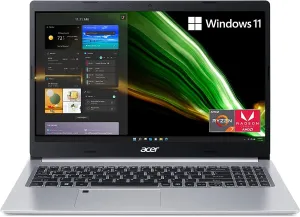 acer Laptop | Aspire 5 A515 | 15.6" 1920 x 1080 LED-Backlit | AMD Ryzen 7 3700U 4-Core | 8GB DDR4 | 256GB SSD | Windows 11 Pro | Wi-Fi 6 - Backlit Keyboard - 720p HD Camera - Pure Silver