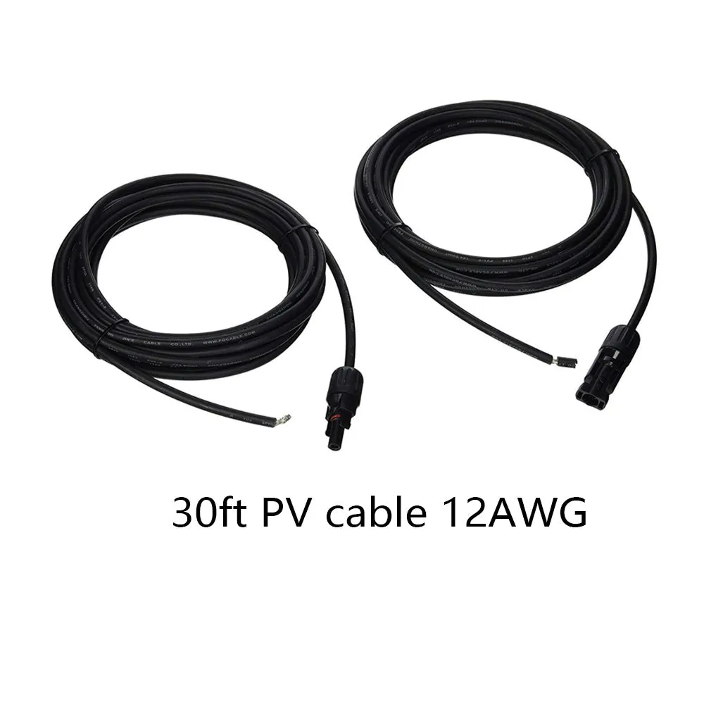 ACOPOWER 100W 12V Poly Solar RV Kit, With 20A PWM Charge Controller
