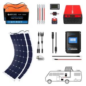 ACOPOWER 330W Flexible RV Solar Powered System