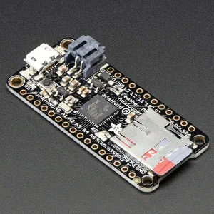 Adafruit Feather M0 Adalogger - Single Board Computer - Data Logger - USB - Bluetooth - 48MHz ARM Cortex CPU - 32KB RAM - 2MB Flash - Includes Headers and Rubber Bumpers