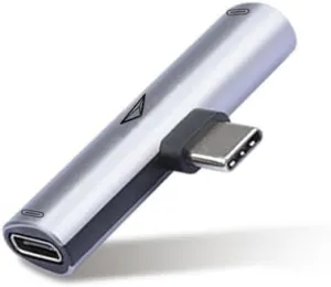 adonit Nest USB-C to 2 USB-C Adapter, USB-C PD 60W, 480 Mbps Data Transmission, Short Circuit Protection, Grey