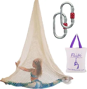 Aerial Net for Aerial Yoga,Acrobtic Circus,Children Hammock - Fun (White 2)
