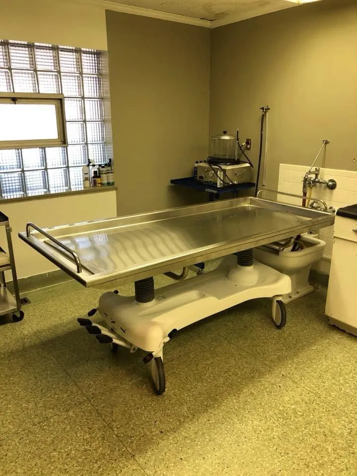 Affordable Mortuary Bundle: Hydraulic Embalming Table & Folding Prep Table - American-Made, Reliable Funeral Equipment