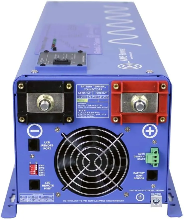 AIMS PICOGLF40W12V240VS 4000 W / 12000 W Peak Pure Sine Inverter Charger 12VDC 240VAC Input to 120/240 VAC Backup Power