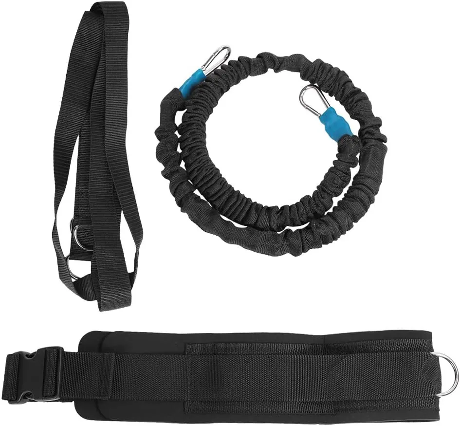Akozon Dynamic Resistance Training Belt Multifunctional Resistance Running Exercise Bands Acceleration Speed Elastic Cord Rope for Sports Strength Running