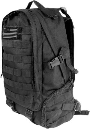 All_Fine Heavy Duty Tactical Travel Backpack Student Laptop Bookbag Durable Quality Military Molle Army Pack Outdoor Hiking Camping Traveling Rucksack Black Medium