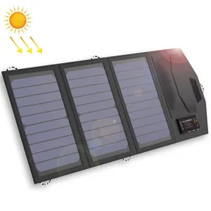 ALLPOWERS Solar Battery Charger Portable 5V 15W Dual USB  Type-C Portable Solar Panel Charger Outdoors Foldable Solar Panel
