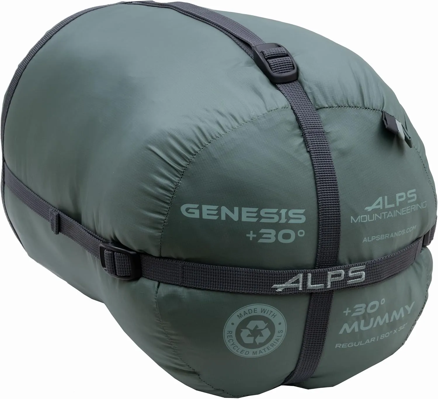 ALPS Mountaineering Genesis  30° Mummy Sleeping Bag, Made with Recycled Materials