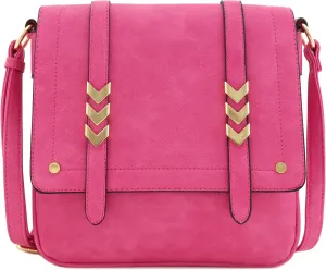 ALYSSA Double Compartment Large Flapover Crossbody Bag