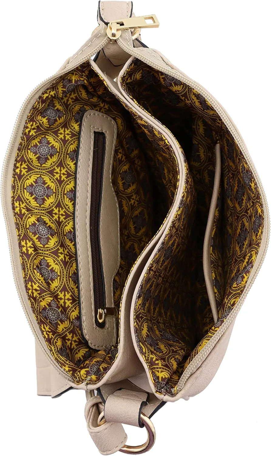 ALYSSA Double Compartment Large Flapover Crossbody Bag