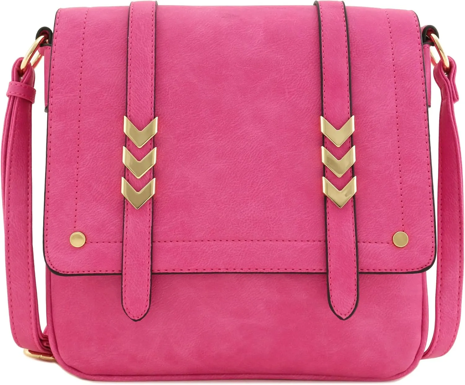ALYSSA Double Compartment Large Flapover Crossbody Bag