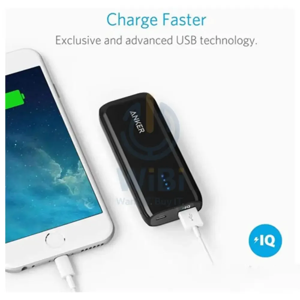 Anker Astro E1 Power Bank - USB-C / USB-A / 5200mAh / Black