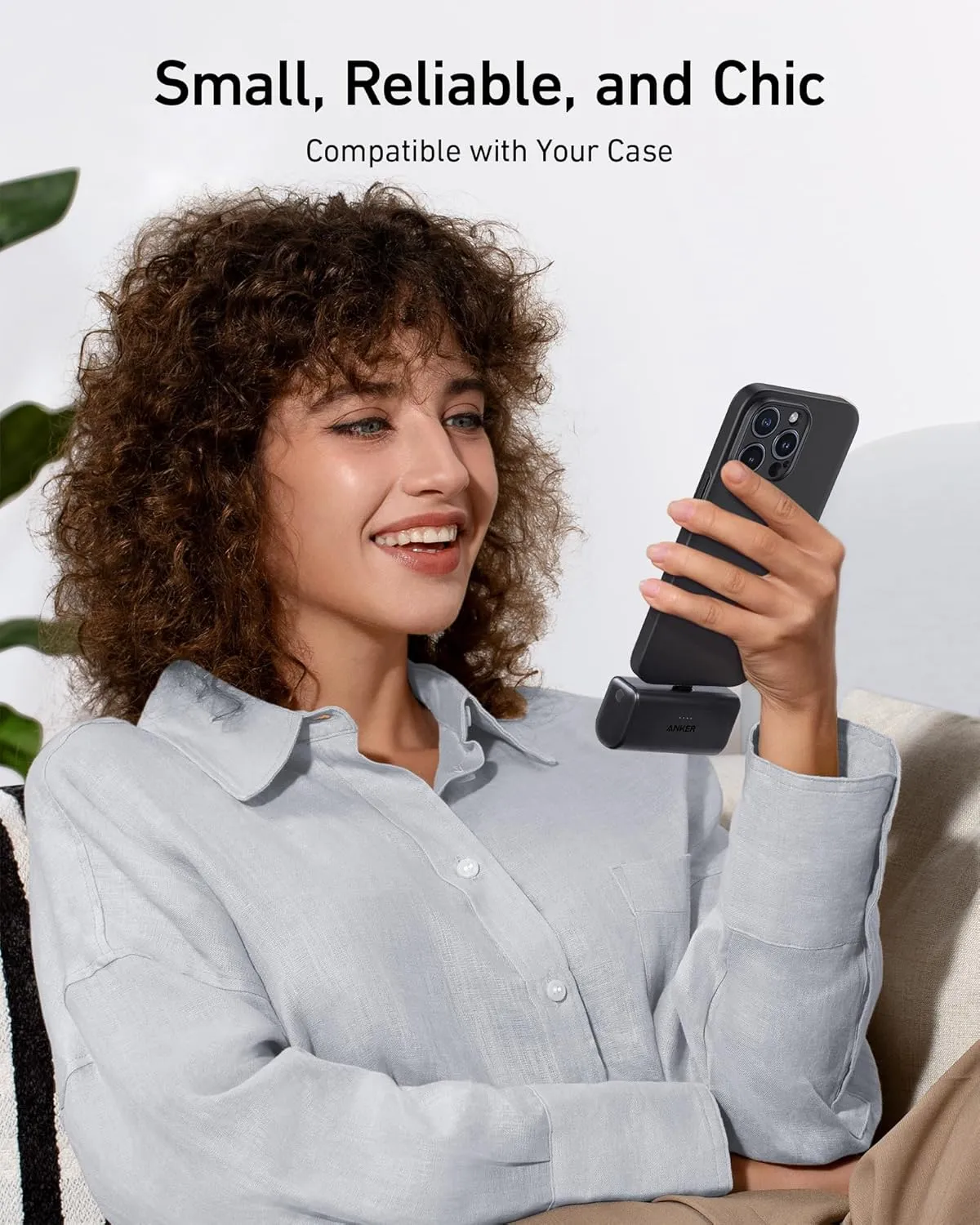 ANKER iPhone 16 Portable Charger, Nano Power Bank with Built-in USB C Connector, 5,000mAh Portable Charger 22.5W, for iPhone 16/15 Series, Samsung S22/23 Series, iPad Pro/Air, AirPods, and More