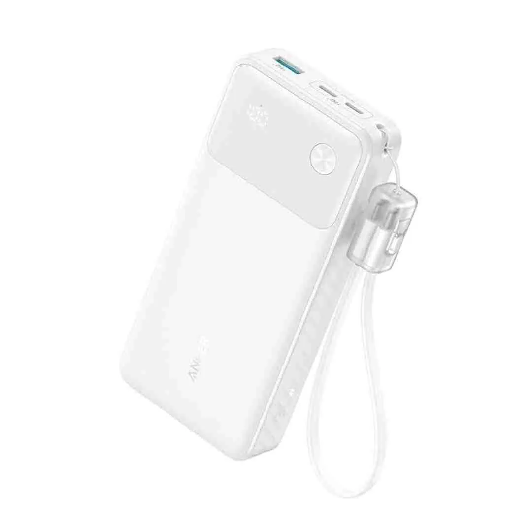 Anker Power Bank 20000 mAh with 3-Port 30W Max PD Fast Charge White