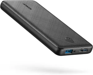 Anker Power Bank(PowerCore 10K),Compact Travel-Ready 10,000mAh Battery Pack with PowerIQ Charging Technology,5V/3A High-Speed Charging for iPhone,iPad,and More (USB-C Input and Output（Black）, 2-Pack)