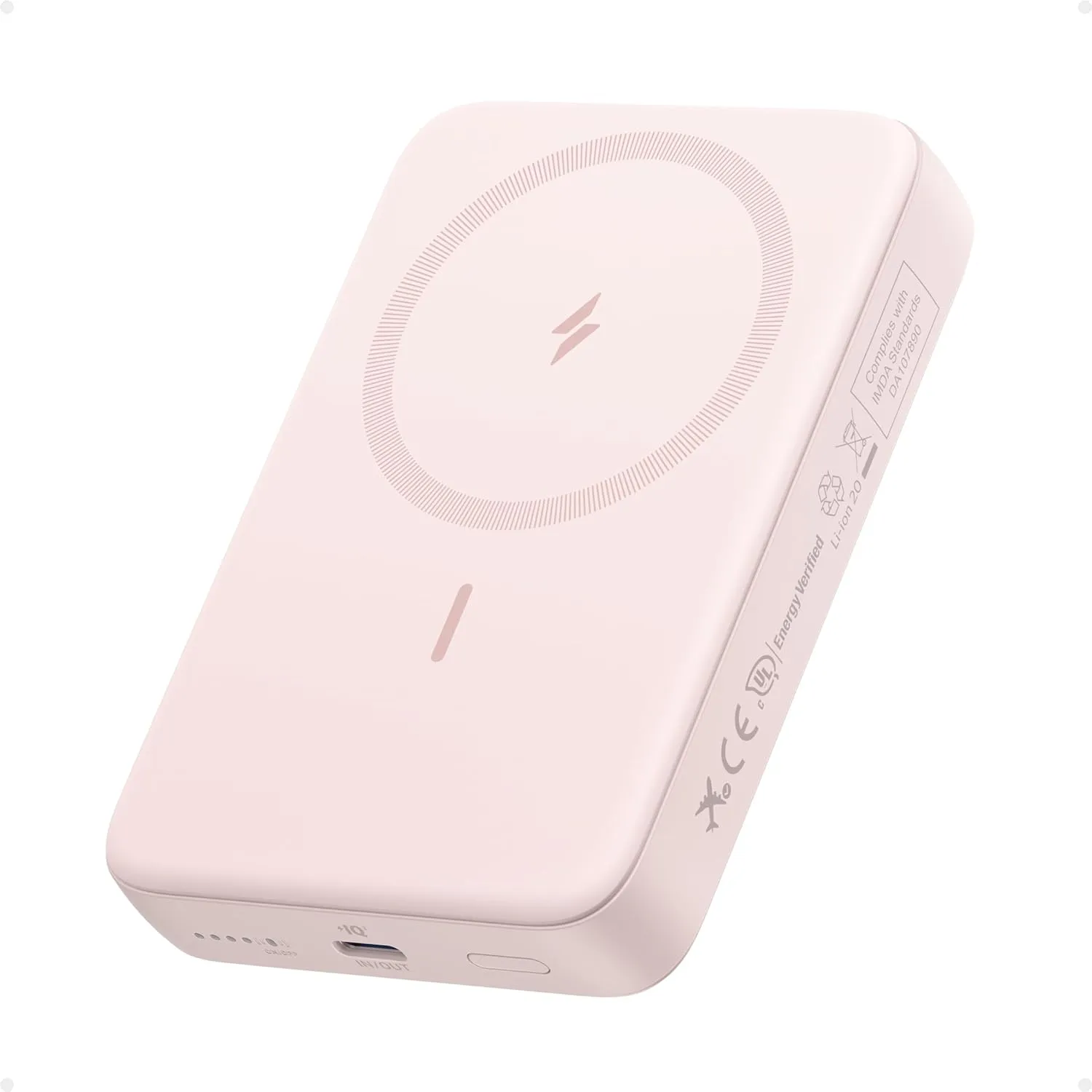 ANKER Zolo Magnetic Power Bank, Compact 10,000mAh Wireless Portable Charger with 30W Max Fast Charging, Skin-Friendly and Durable Battery Pack, for iPhone 16/15/14 Series, AirPods, and More