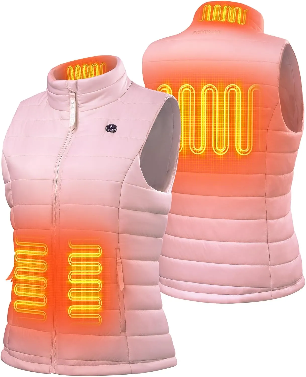 ANTARCTICA GEAR Women's Heated Vest With 16000mAh Battery Pack, Rechargable Lightweight Heated Vest for Winter Outdoor
