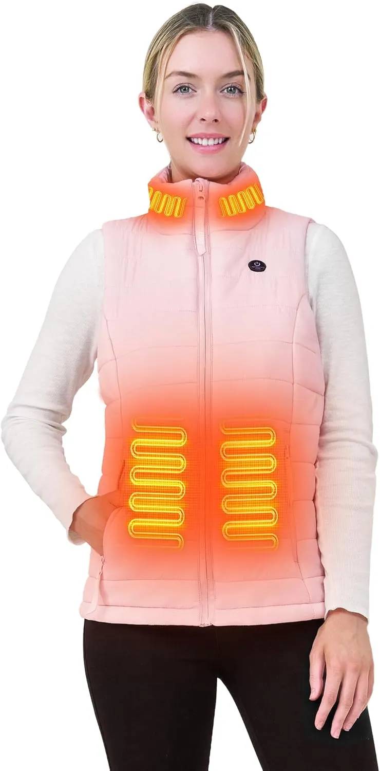 ANTARCTICA GEAR Women's Heated Vest With 16000mAh Battery Pack, Rechargable Lightweight Heated Vest for Winter Outdoor